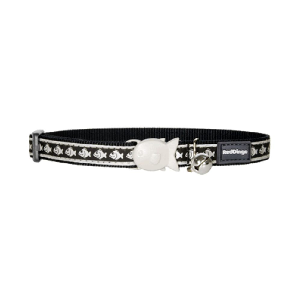 Red Dingo Cat Reflective Collar Black
