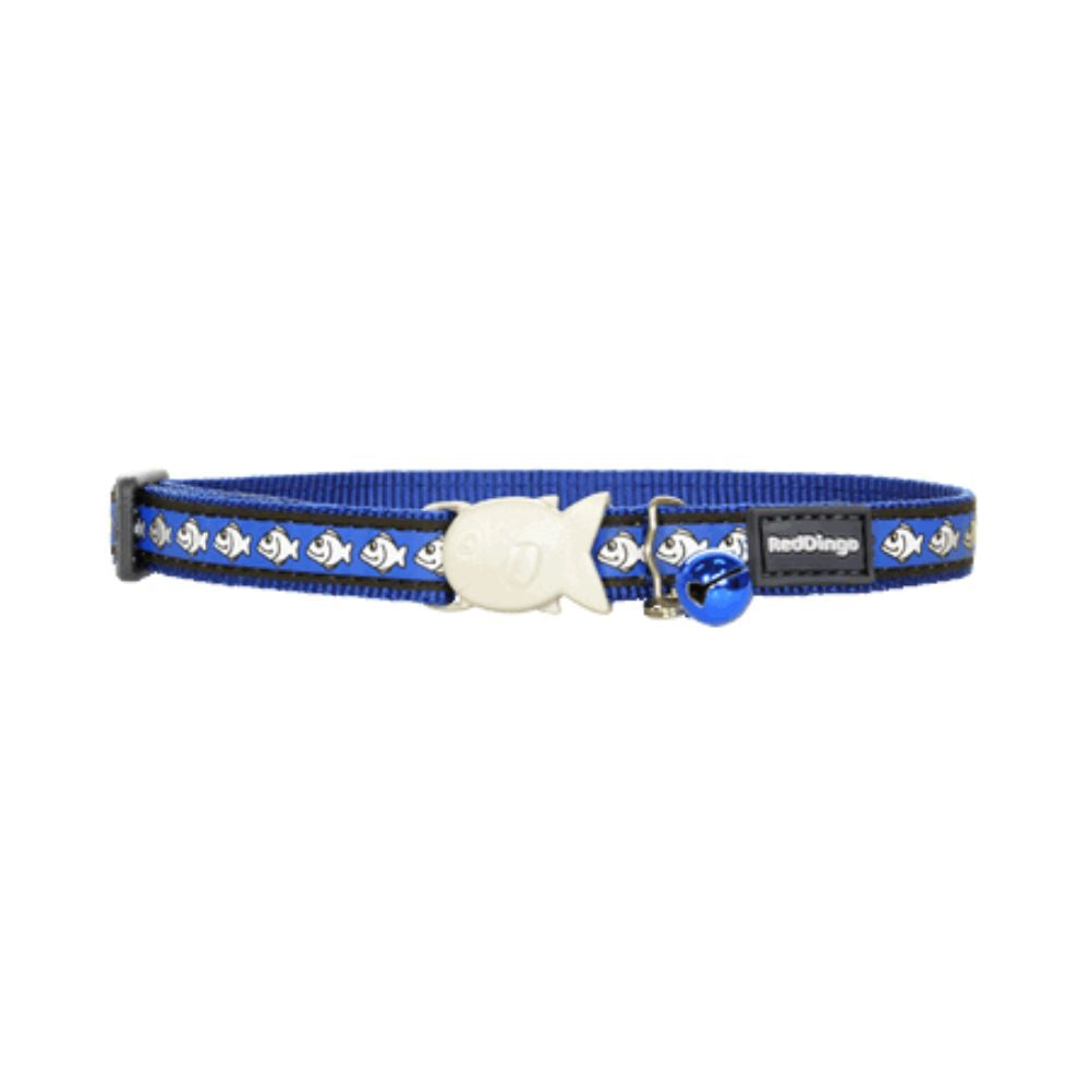 Red Dingo Cat Reflective Collar Blue