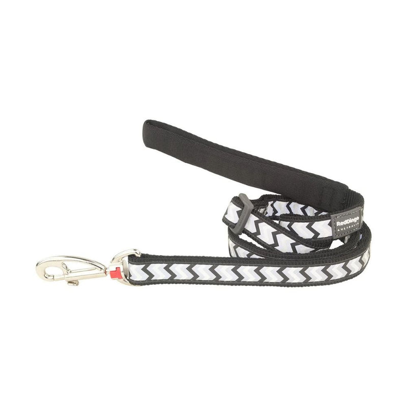 Red Dingo Dog Reflective Ziggy Lead Black 20mm