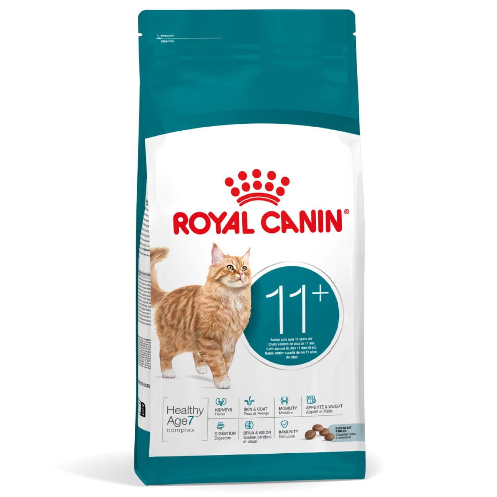 Royal Canin cat food package for cats aged 11