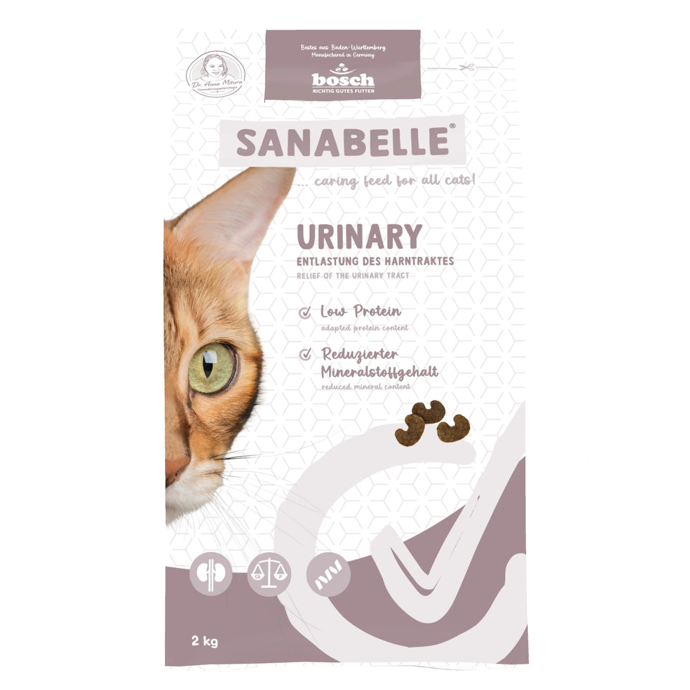 Sanabelle Care Urinary Dry Cat Food 2kg bag front view