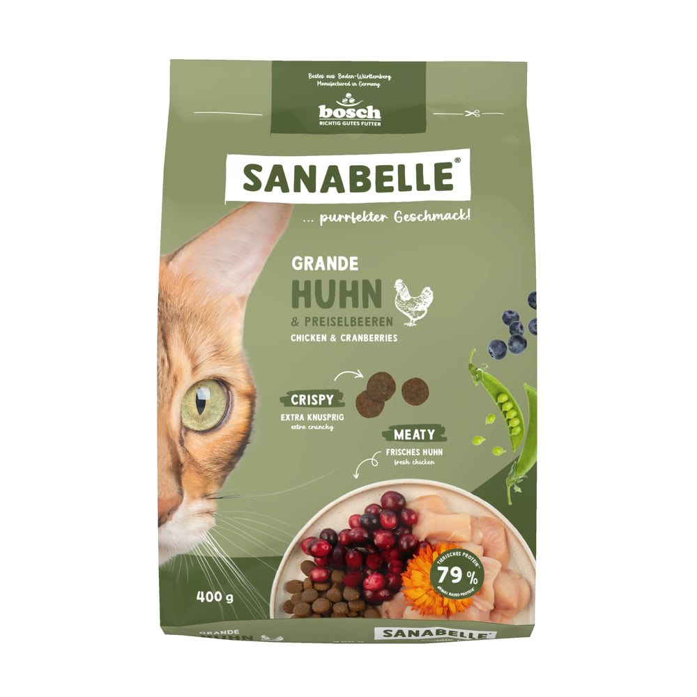 Sanabelle Life Grande Dry Cat Food 400g bag front view