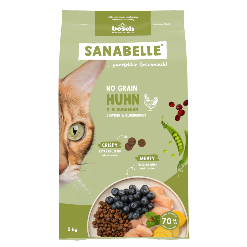 Sanabelle Life No Grain Chicken Grain-Free Dry Cat Food 2kg bag front view