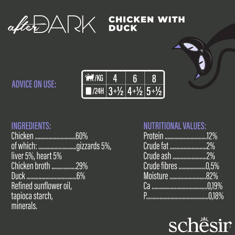 Schesir Cat After Dark Chicken With Duck 80g