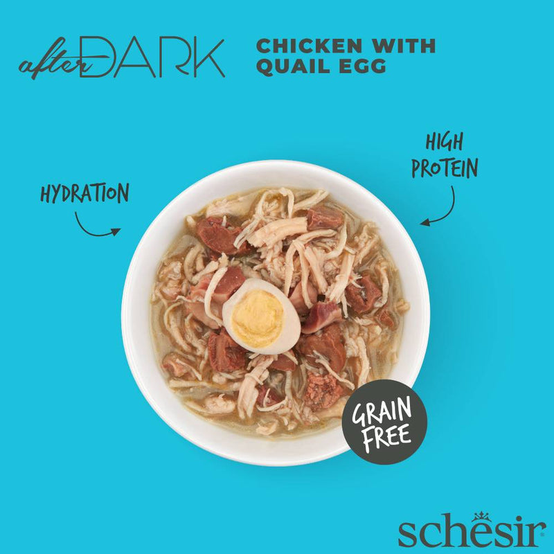 Schesir Cat After Dark Chicken With Quail Egg 80g