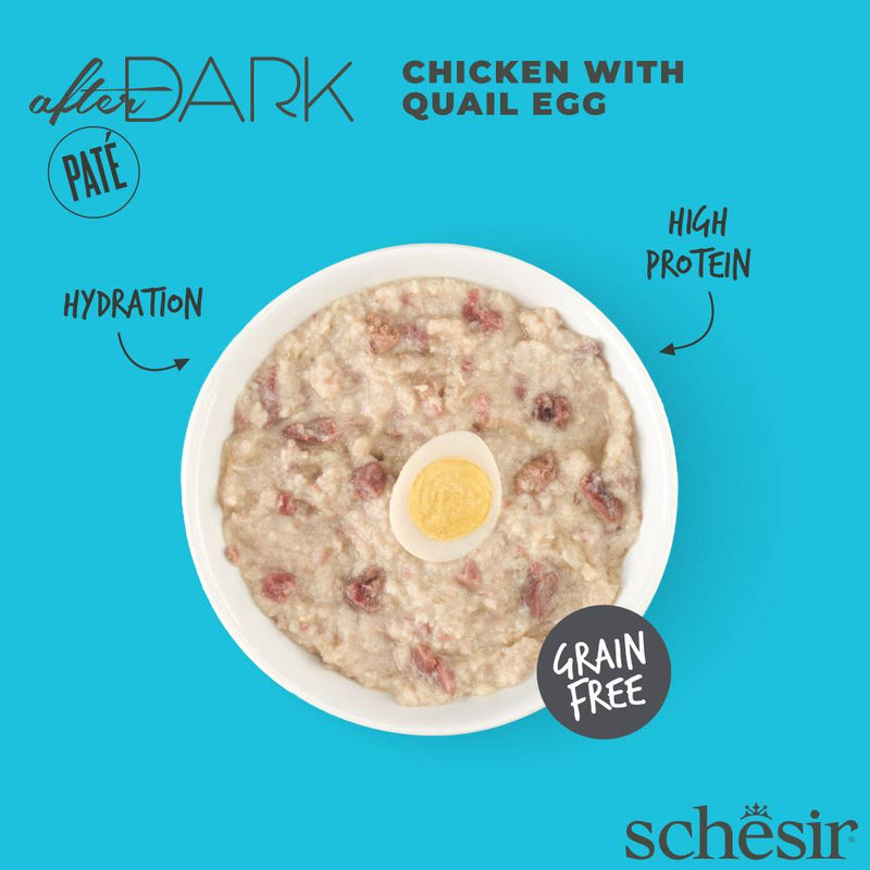 Schesir Cat After Dark Chicken With Quail Egg Pate 80g