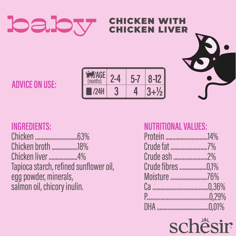 Schesir Cat Baby Chicken With Chicken Liver 70g