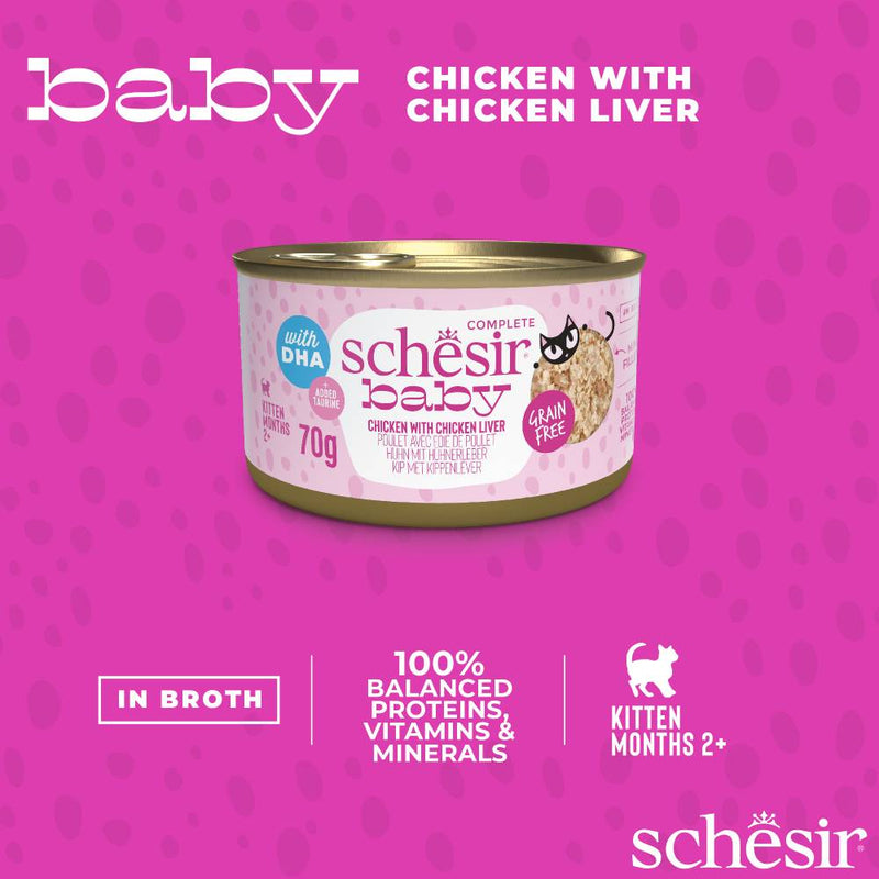 Schesir Cat Baby Chicken With Chicken Liver 70g