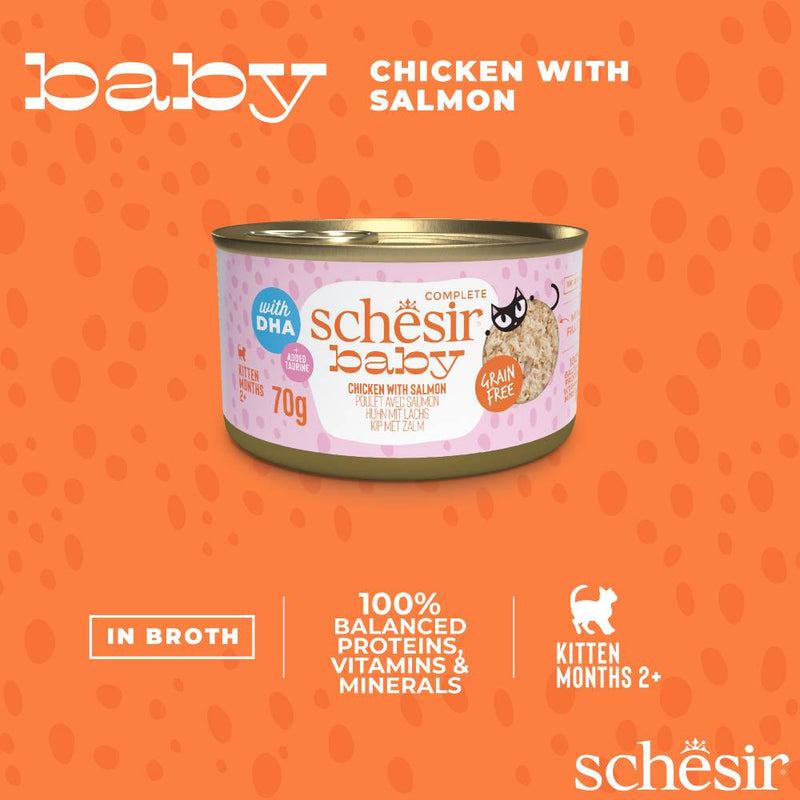 Schesir Cat Baby Chicken With Salmon 70g