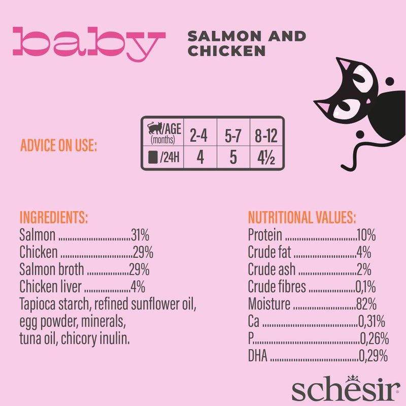 Schesir Cat Baby Pouch Mousse Salmon And Chicken 70g