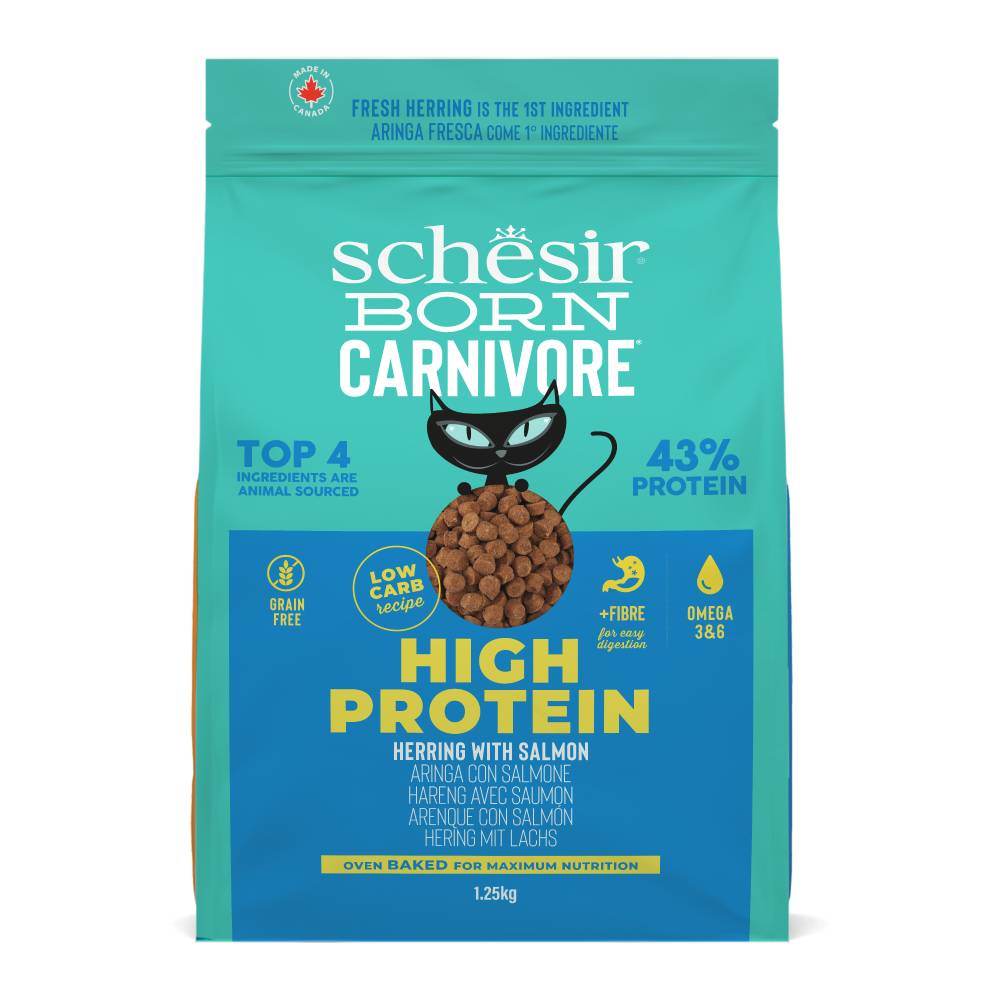 Schesir Cat Born Carnivore Baked Dry Recipe Herring with Salmon 1.25kg