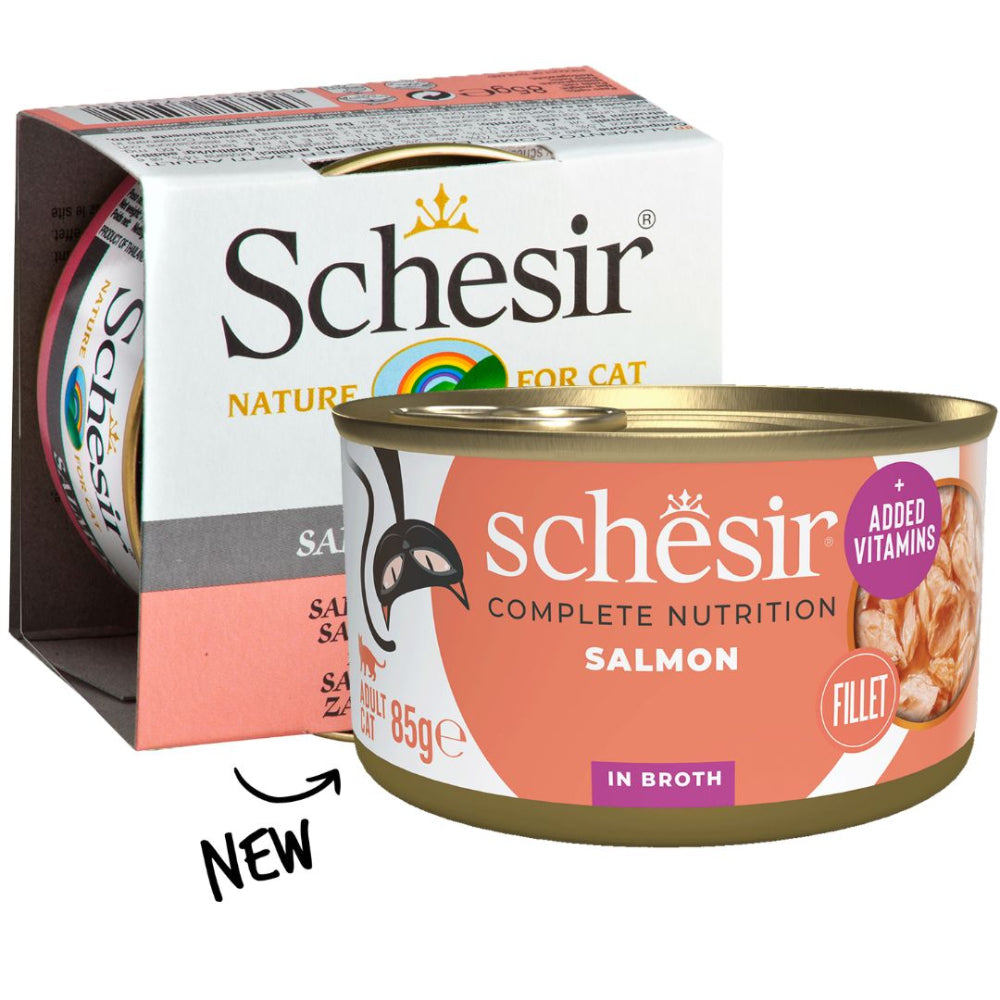 Schesir Cat Complete Nutrition Salmon in Broth 85g