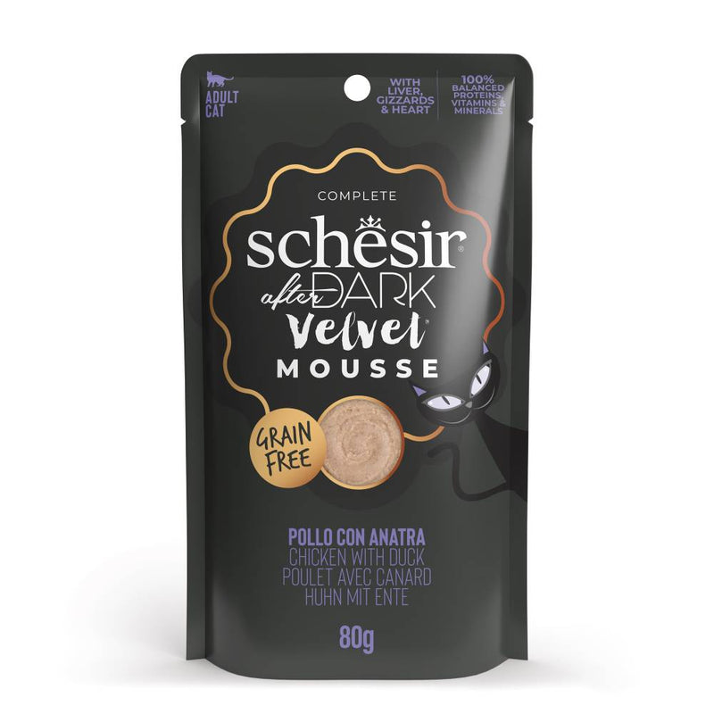 Schesir Cat Pouch After Dark Velvet Mousse Chicken With Duck 80g