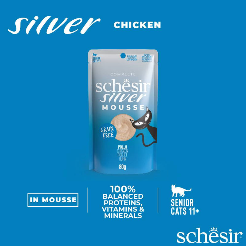 Schesir Cat Pouch Silver Mousse Chicken 80g