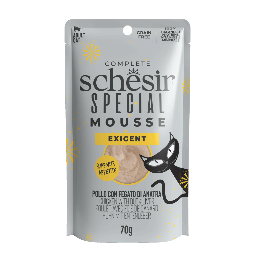 Schesir Cat Pouch Special Mousse Exigent Chicken With Duck Liver 70g