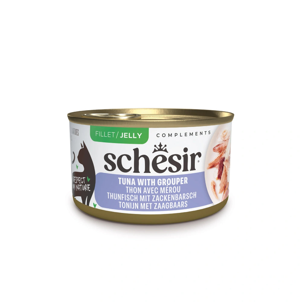Schesir Complements Tuna with Grouper in Jelly Canned Cat Food 70g
