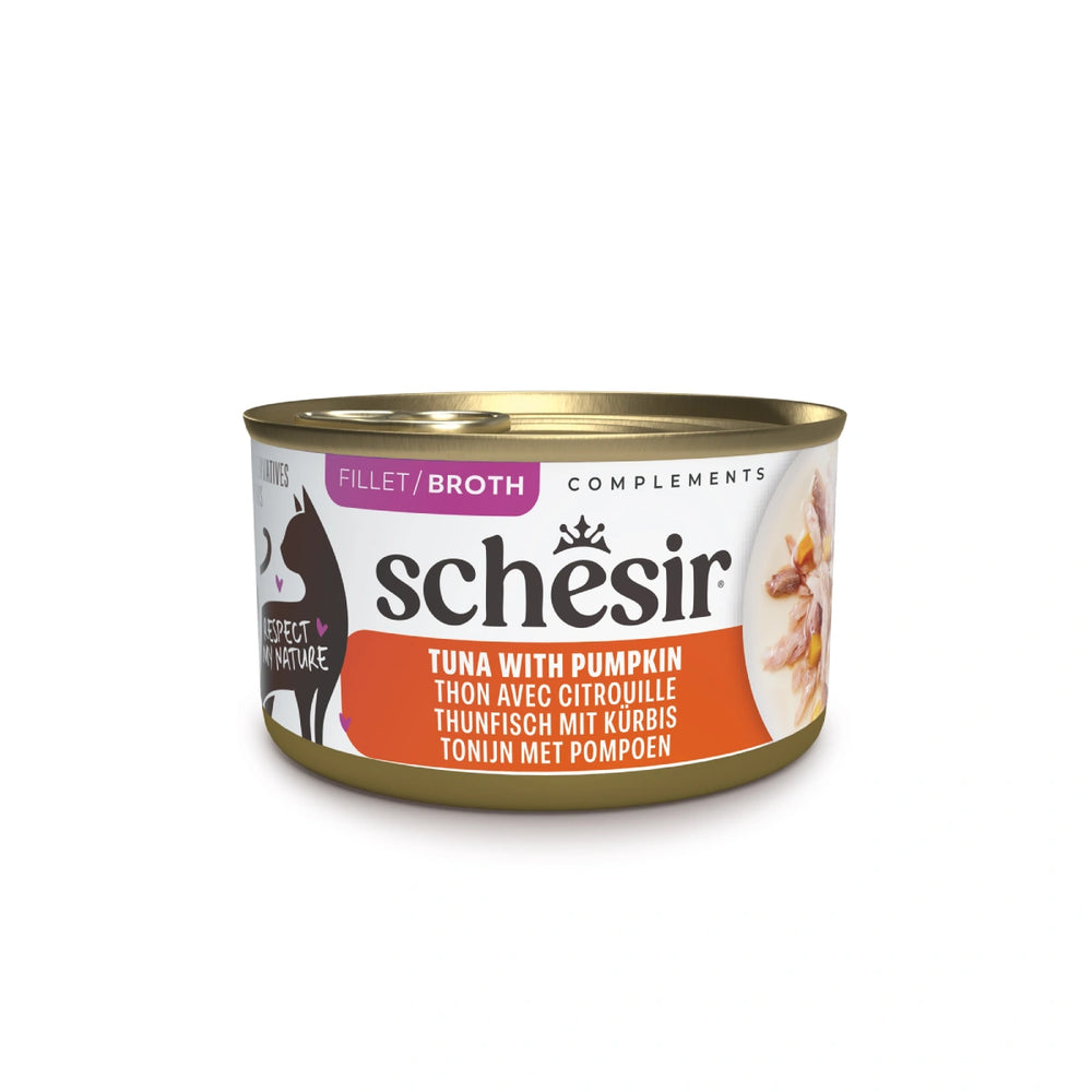 Schesir Complements Tuna with Pumpkin in Broth Canned Cat Food 70g

