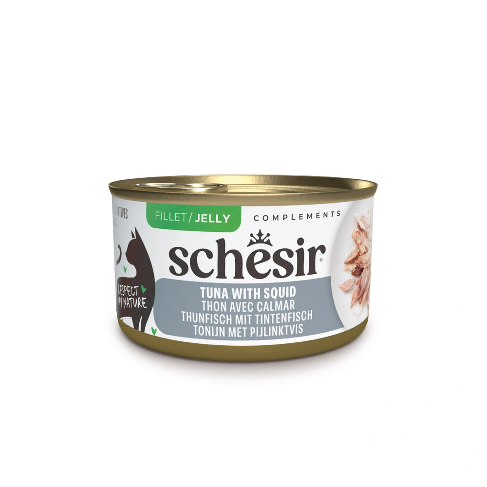 Schesir Complements Tuna with Squids in Jelly Canned Cat Food 70g