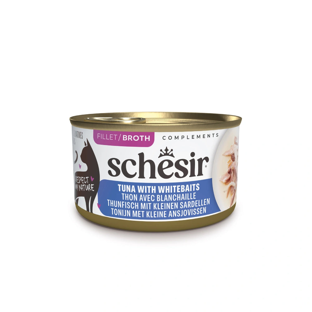 Schesir Complements Tuna with Whitebaits in Broth Canned Cat Food 70g

