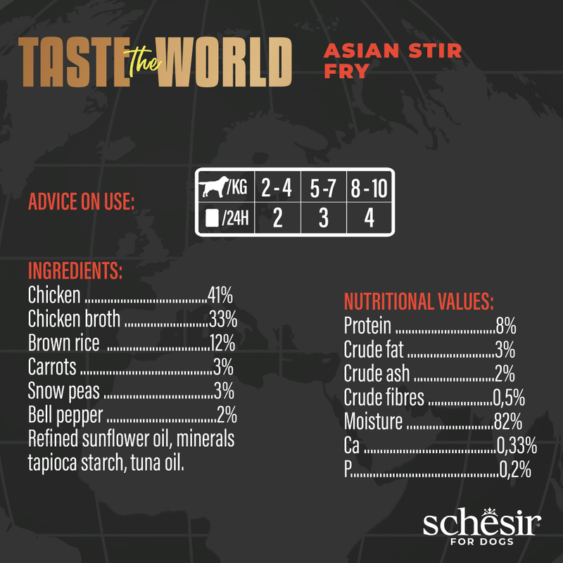 Schesir Dog Taste The World Asian Stir Fry 150g