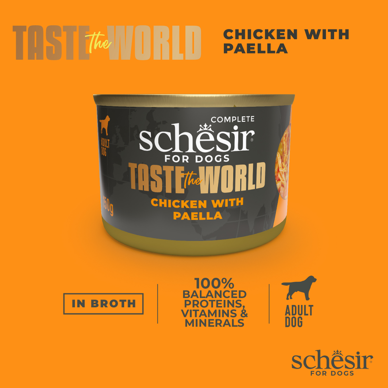 Schesir Dog Taste The World Chicken With Paella 150g