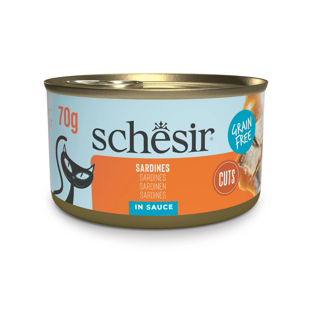Schesir Grill Wholefood Sardines Fillets in Sauce Canned Cat Food 70g