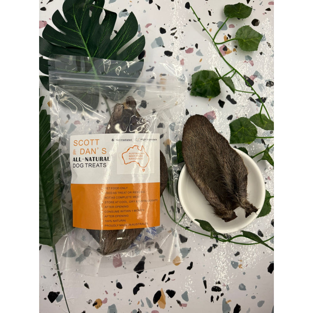 Scott & Dan's Kangaroo Ears Natural with Hair 3pcs