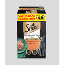Sheba Cat Pouch Chicken Tuna Value Pack 70g x 6