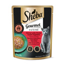 Sheba Cat Pouch Gourmet Cuisine Simmer Lamb, Chicken Garden Vegetables Flavor in Gravy 70g