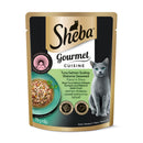 Sheba Cat Pouch Gourmet Cuisine Tuna Salmon Scallop Wakame Seaweed in Gravy 70g