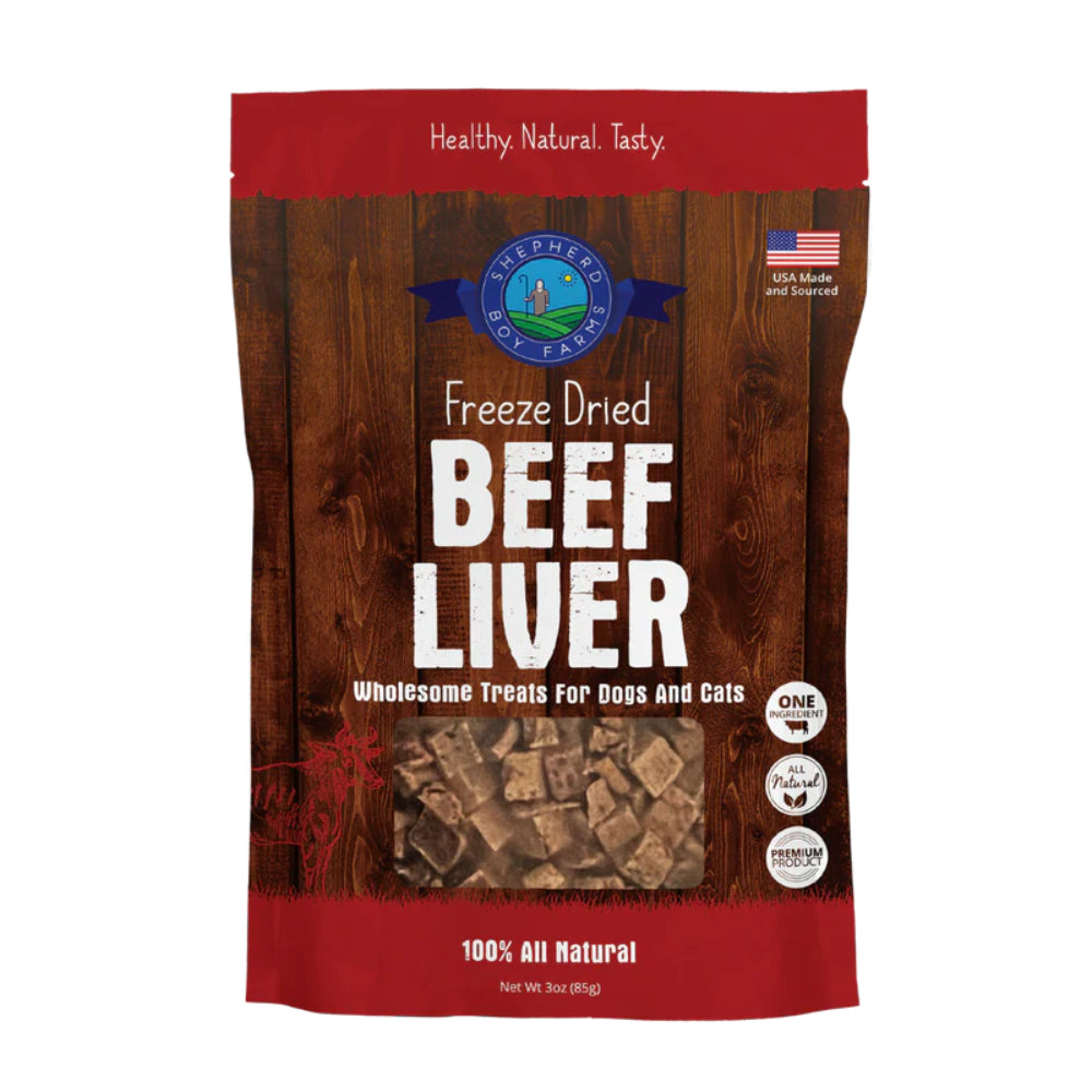 Shepherd Boy Farms Freeze Dried Beef Liver Treats 3oz