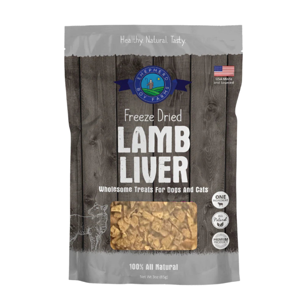 Shepherd Boy Farms Freeze Dried Lamb Liver Treats 3oz