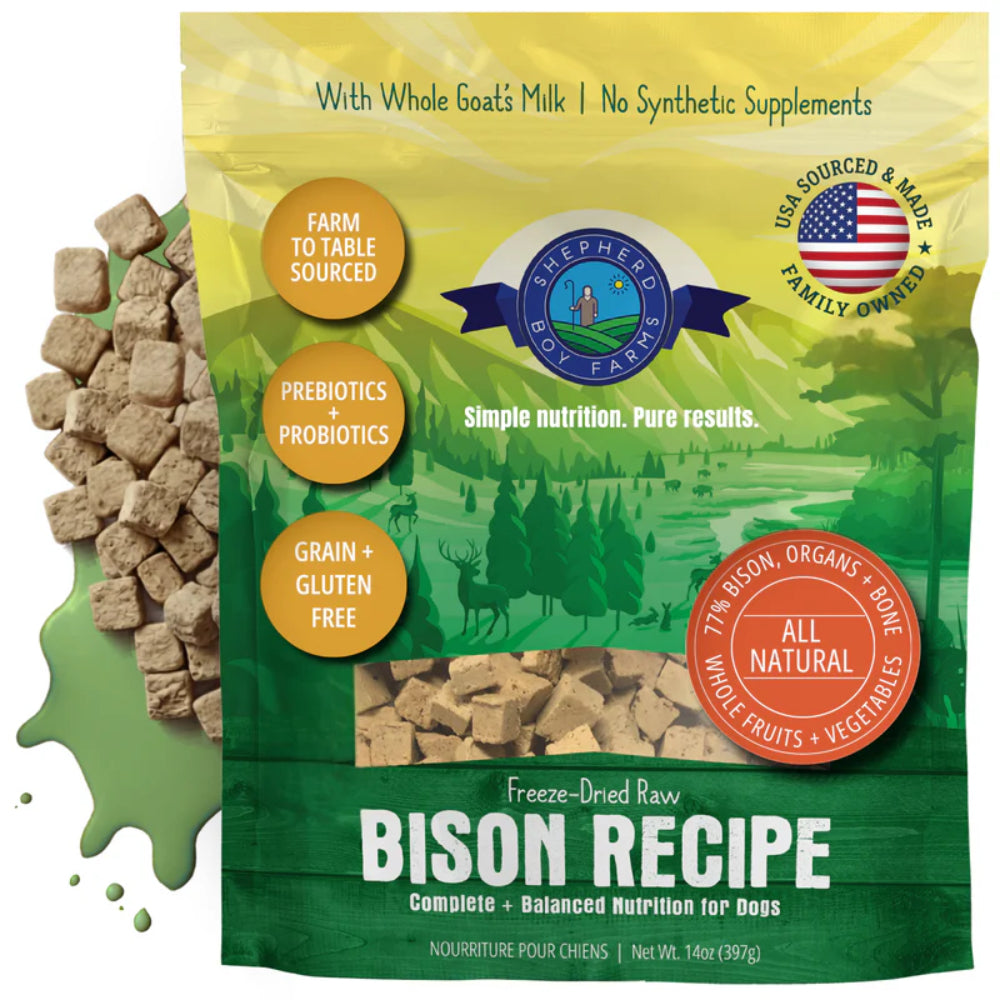 Shepherd Boy Farms Freeze Dried Bison Recipe 14oz