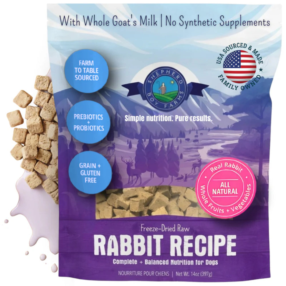 Shepherd Boy Farms Freeze Dried Rabbit Recipe 14oz