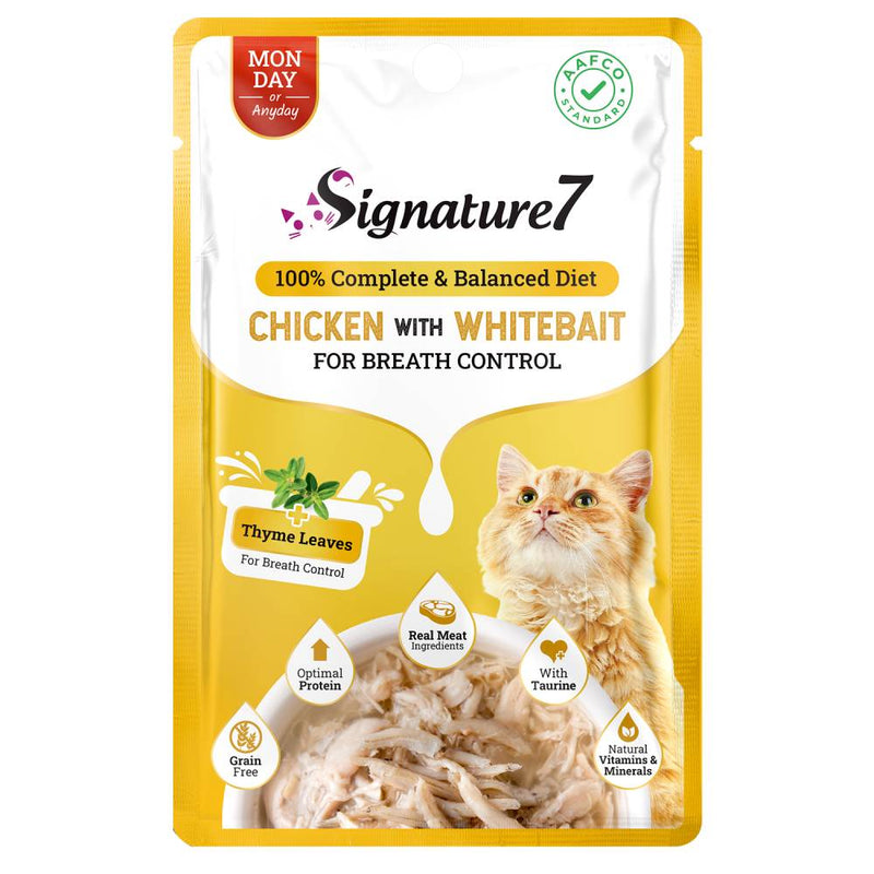 Signature7 Cat Pouch Food Monday Chicken With Whitebait 50g