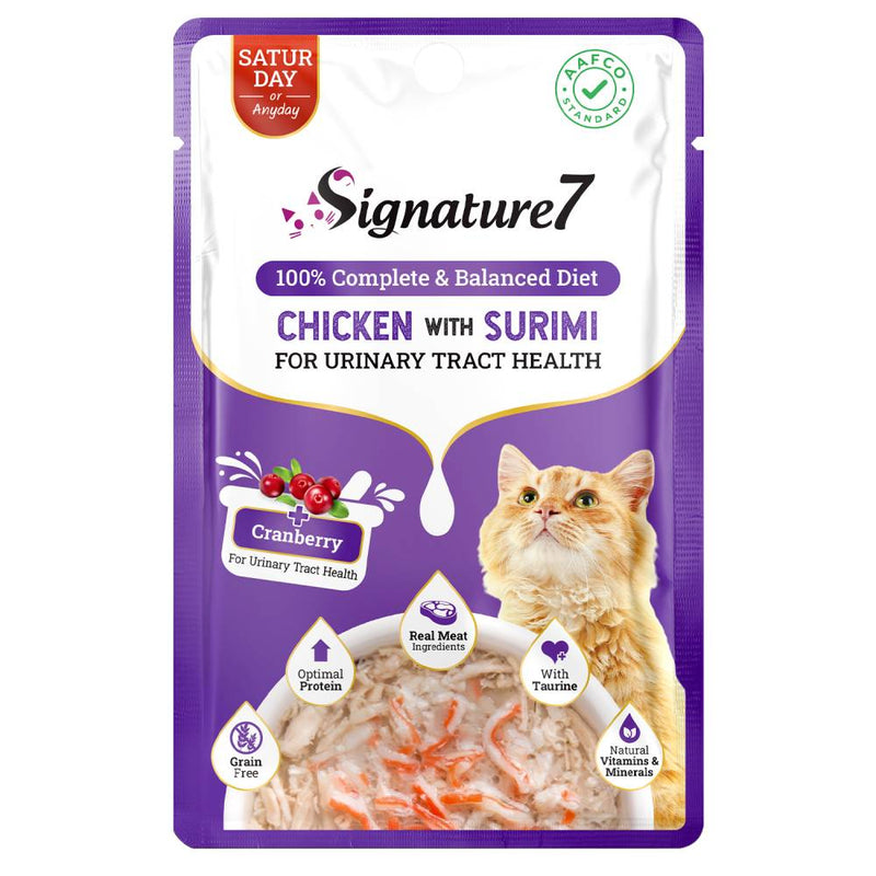 Signature7 Cat Pouch Food Saturday Chicken With Surumi 50g