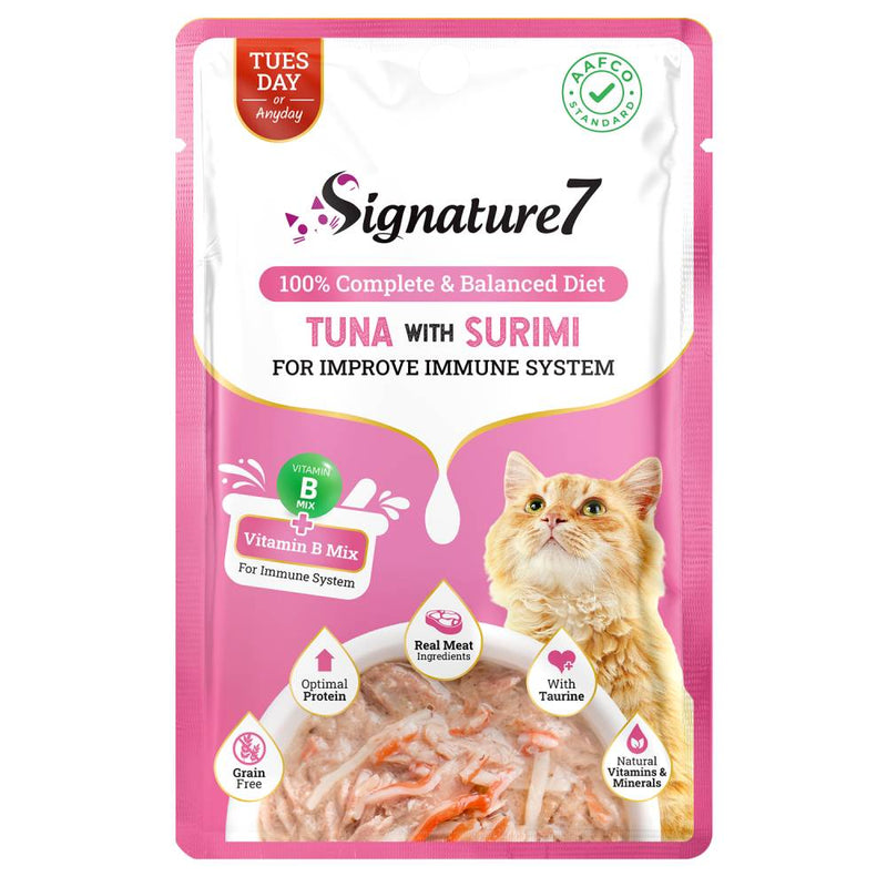 Signature7 Cat Pouch Food Tuesday Tuna With Surimi 50g