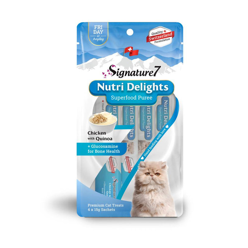 Signature7 Cat Treat Nutri Delights Friday Chicken with Quinoa 4 x 15g