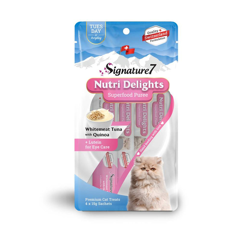 Signature7 Cat Treat Nutri Delights Tuesday Whitemeat Tuna with Quinoa 4 x 15g