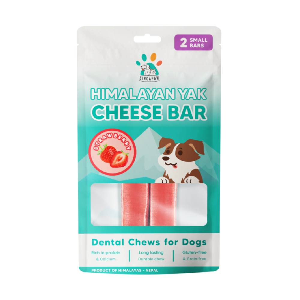 Singapaw Dog Himalayan Yak Cheese Bar Strawberry Small 60g
