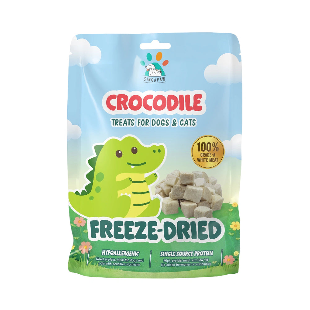 Singapaw Freeze-Dried Crocodile Cubes Dog & Cat Treat 50g