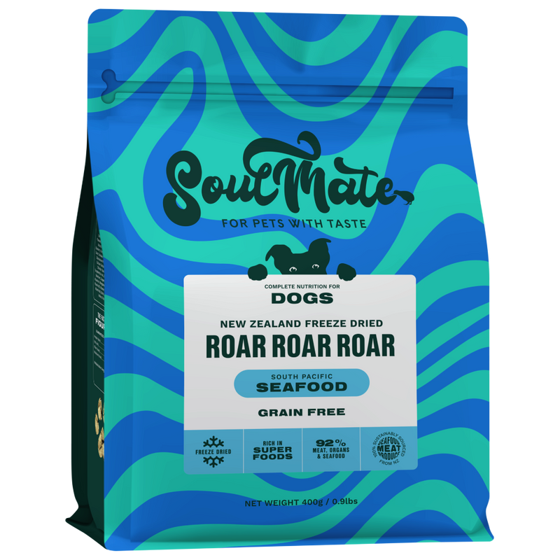 SoulMate Dog Freeze Dried Roar Roar Roar South Pacific Seafood 400g