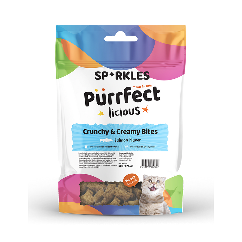 Sparkles Cat Crunchy & Creamy Bites Salmon 50g