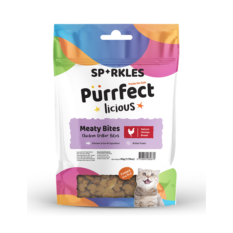 Sparkles Cat Purrfectlicious Meaty Bites Chicken Griller Bites 50g