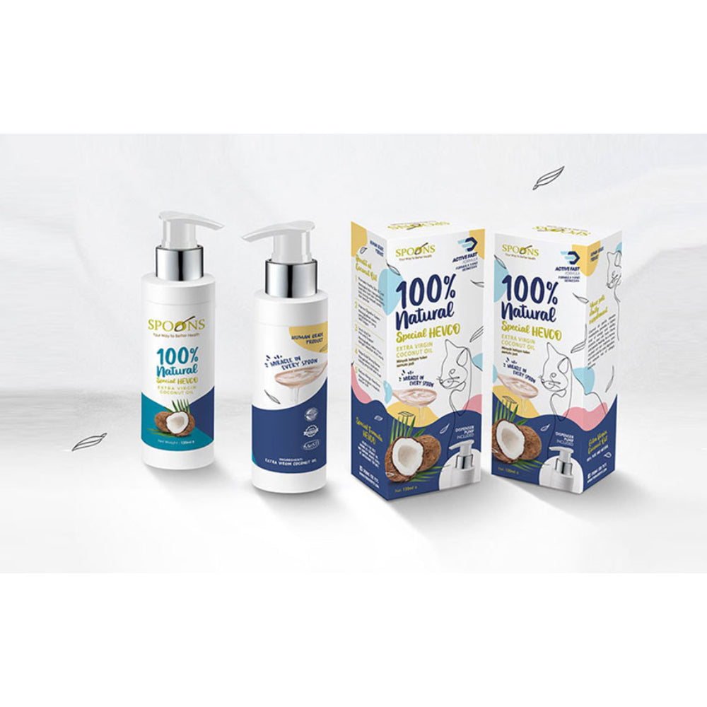 Spoons Special HEVCO Extra Virgin Coconut Oil for Cats 120ml