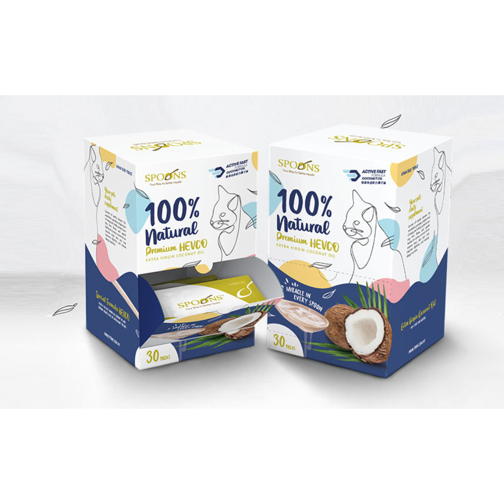 Spoons Special HEVCO Extra Virgin Coconut Oil for Cats 5ml x 30sachets