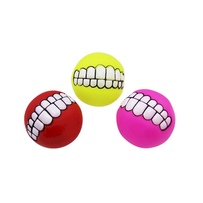 Squeaky Dog Toys - Ball Teeth