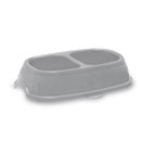 Stefanplast Break 11 Double Bowl Stone Grey 28cm x 17cm x H6cm