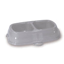 Stefanplast Break 13 Double Bowl Stone Grey 21cm x 13cm x H5cm