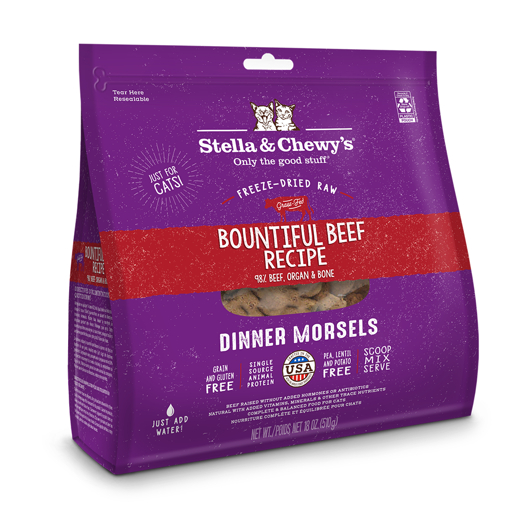 Stella & Chewy's Cat Freeze-Dried Dinner Morsels - Bountiful Beef 18oz